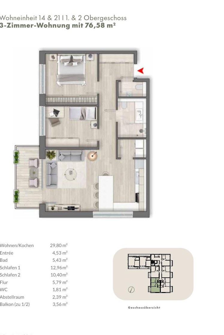 Grundriss Wohneinheit 14 / 21