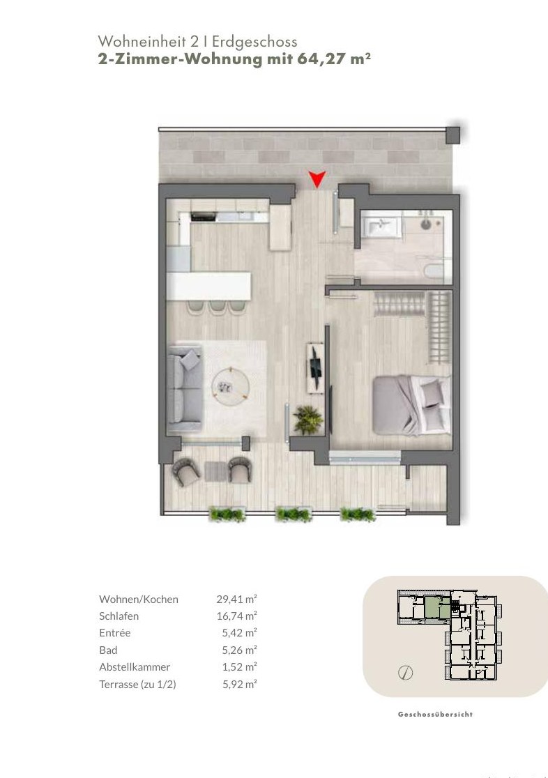 Grundriss Wohneinheit 2
